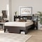 Baxton Studio Dexton ModernDark Brown Finished Wood Queen Size Platform Storage Bed 198-12582-ZORO - alternate 1